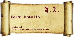 Makai Katalin névjegykártya