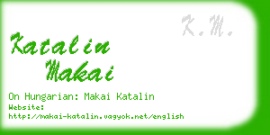 katalin makai business card